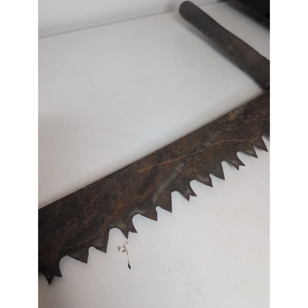 Vintage Antique Two Man Logging Timber Crosscut Saw 66'' Long Blade